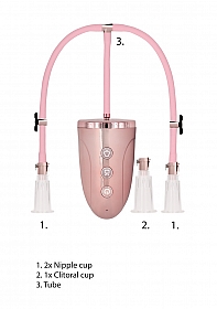 Automatic Rechargeable Clitoral and Nipple Pump Set - Large