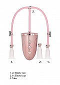Automatic Rechargeable Clitoral and Nipple Pump Set - Large